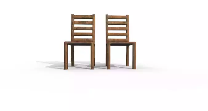 Pair of wooden chairs