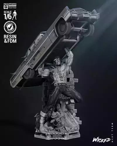 Wicked Marvel Luke Cage Sculpture Tested for 3D printing 3D print model