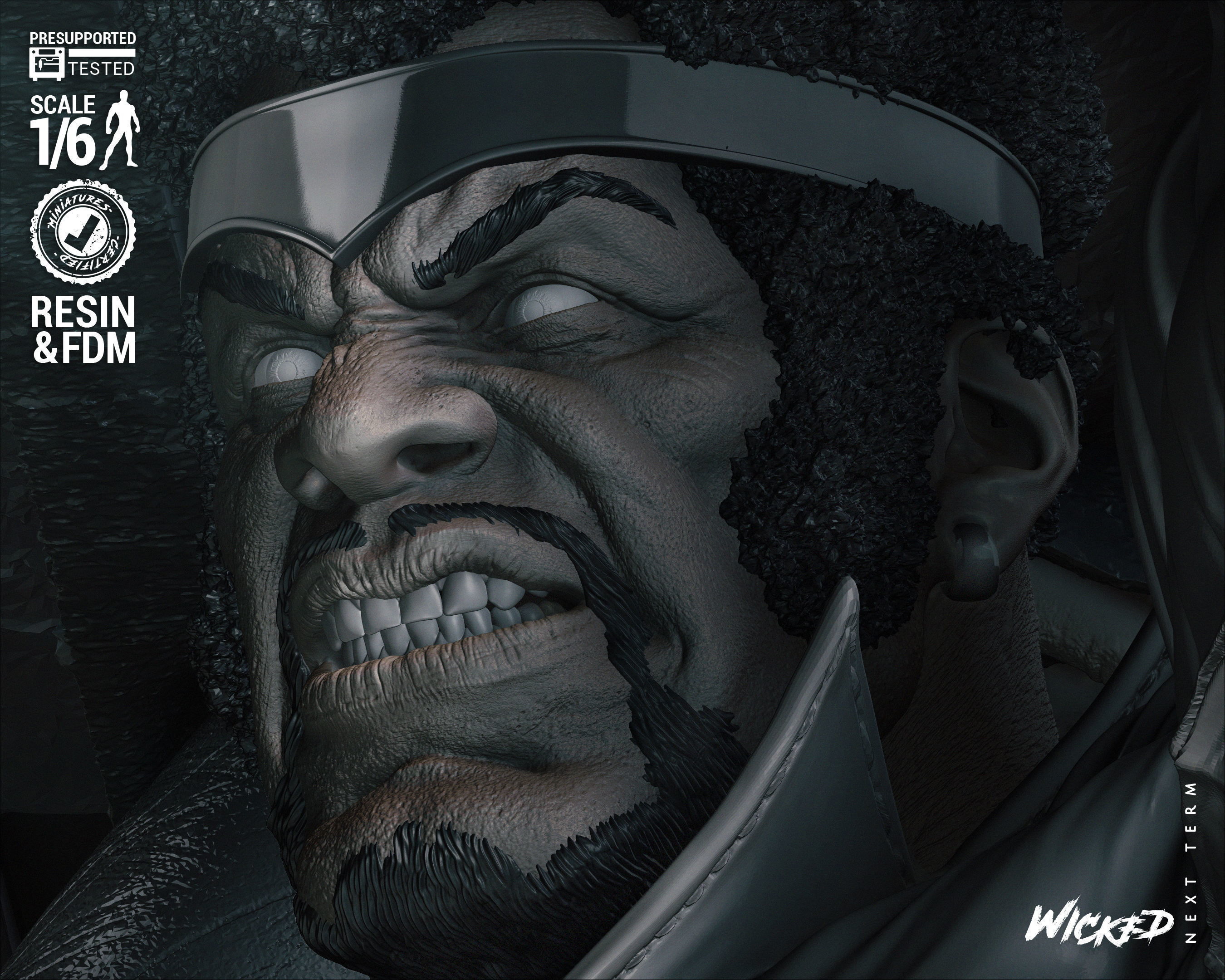 Wicked Marvel Luke Cage Sculpture Tested for 3D printing 3D print model_38