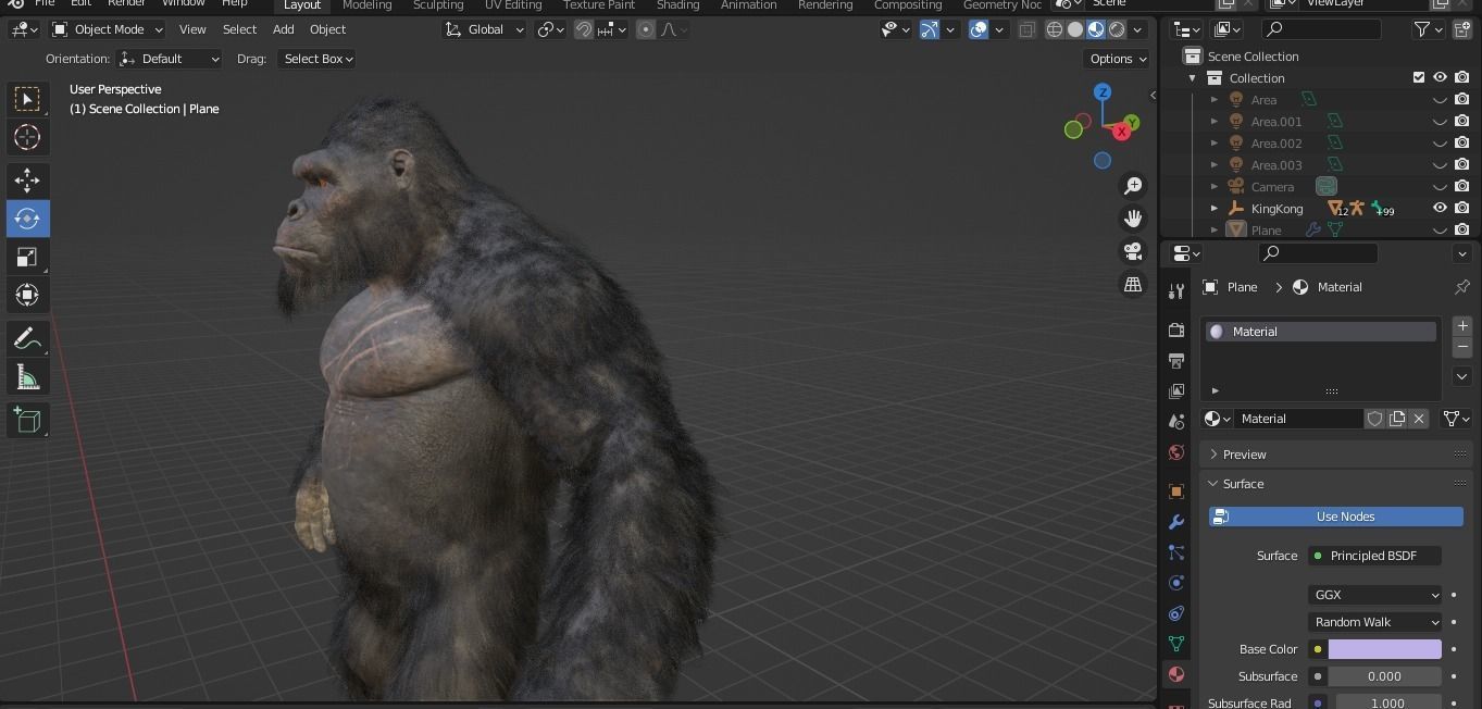 BigFoot 3D Model with Textures Big Foot  3D model_10
