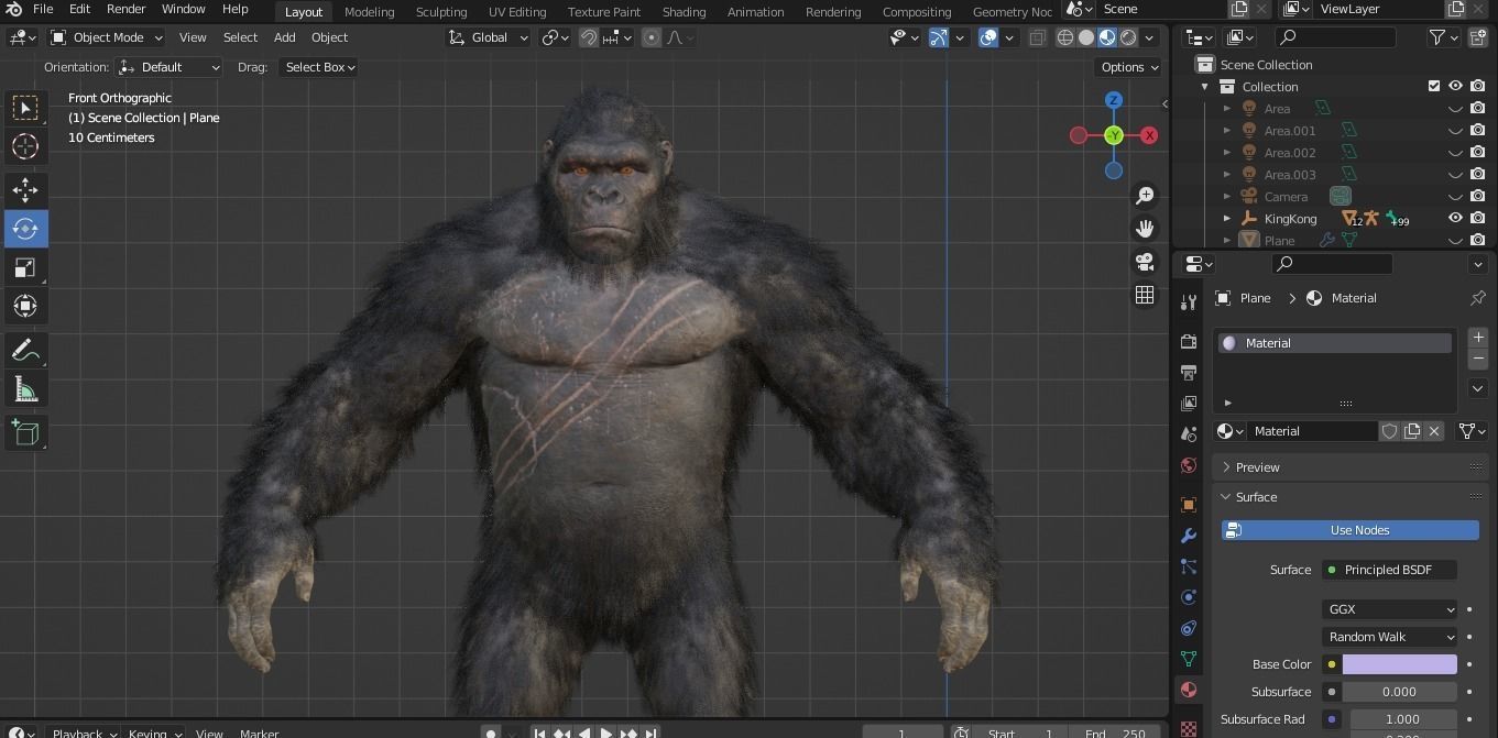 BigFoot 3D Model with Textures Big Foot  3D model_7