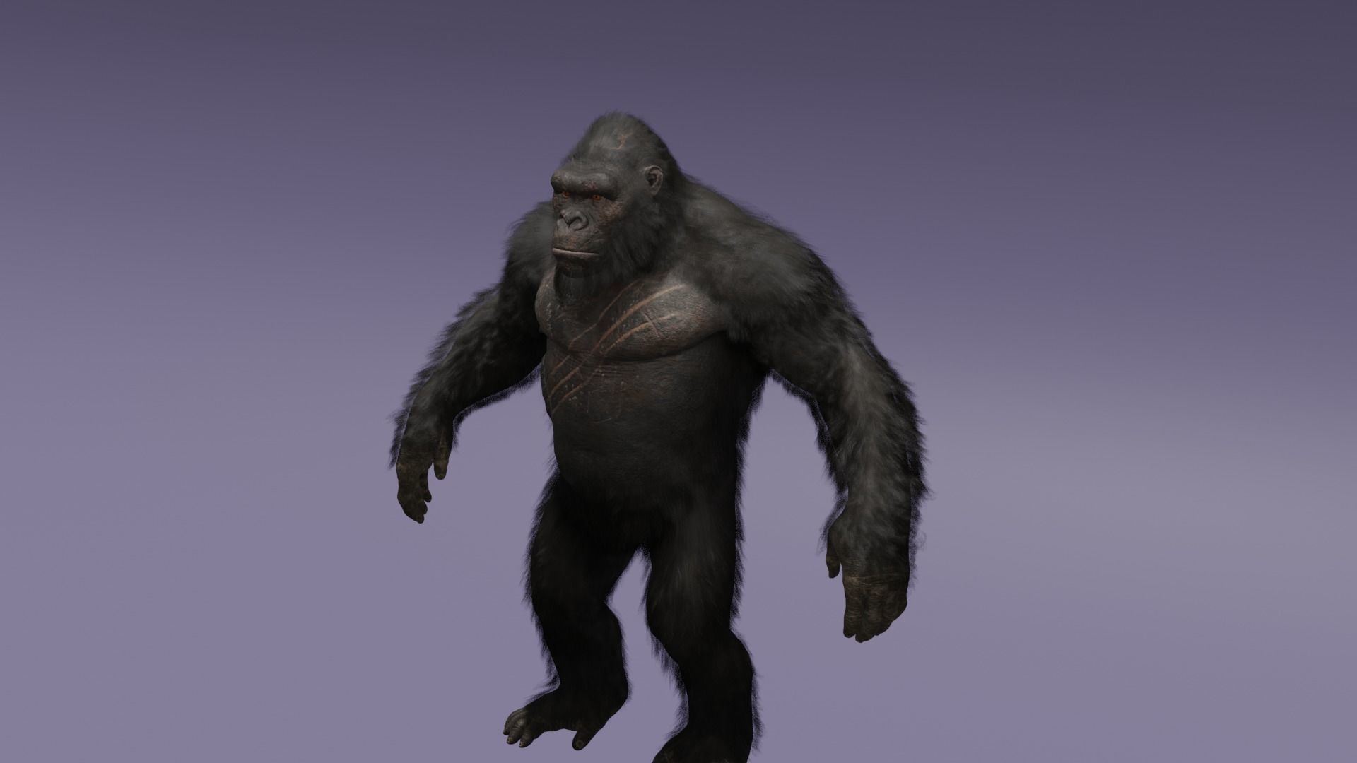 BigFoot 3D Model with Textures Big Foot  3D model_2