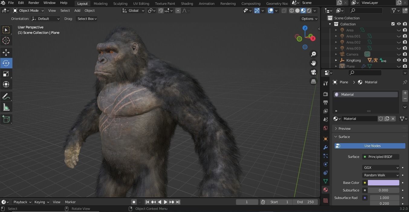 BigFoot 3D Model with Textures Big Foot  3D model_9