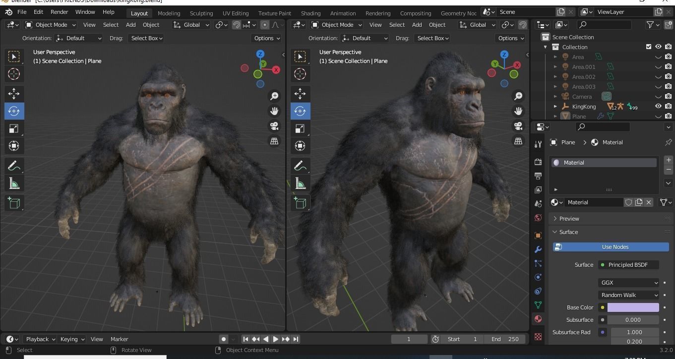BigFoot 3D Model with Textures Big Foot  3D model_11