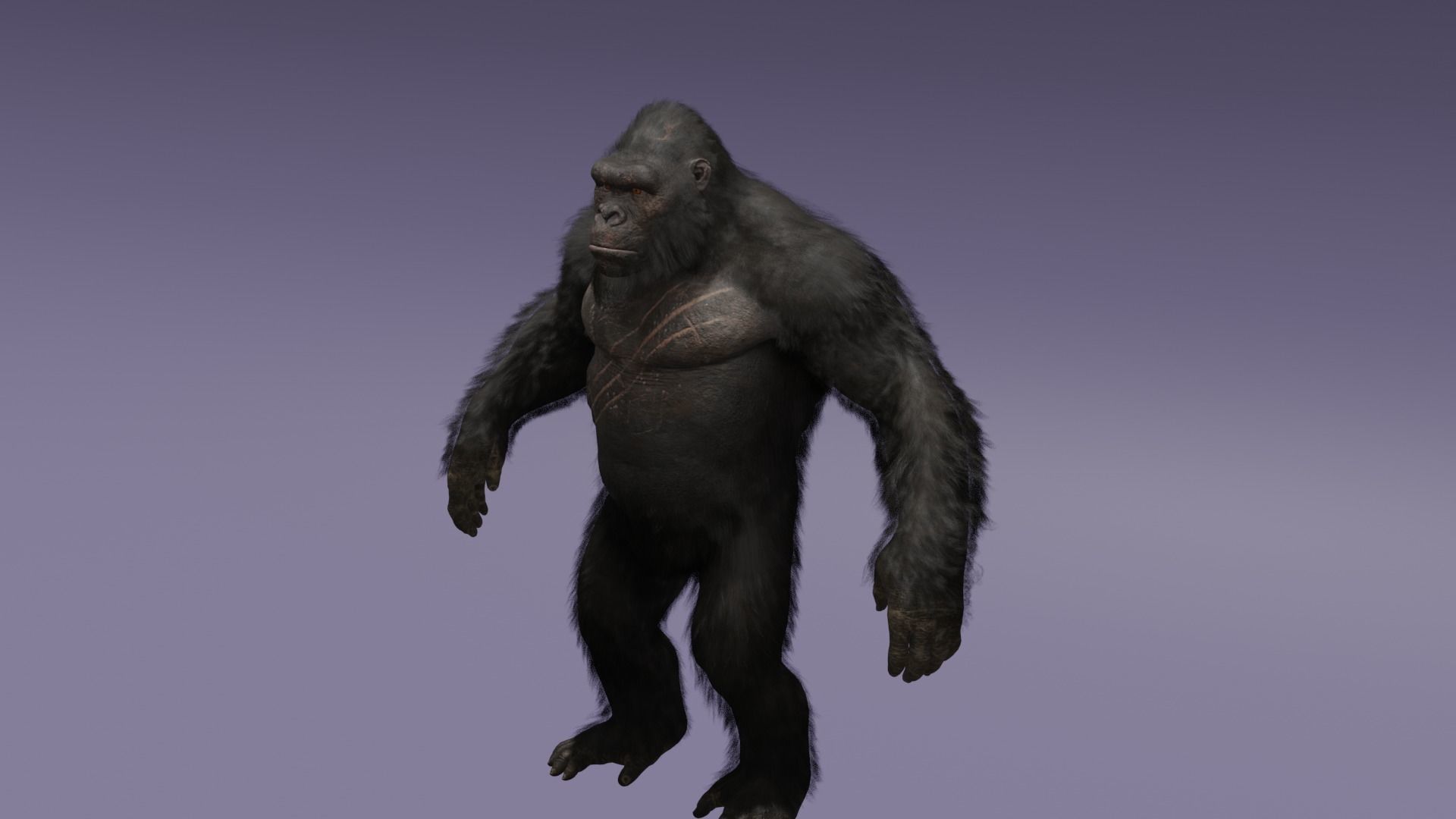 BigFoot 3D Model with Textures Big Foot  3D model_3