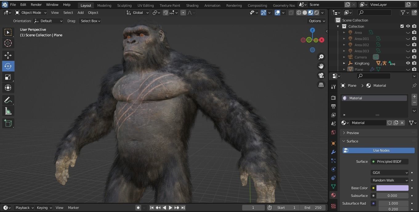 BigFoot 3D Model with Textures Big Foot  3D model_8