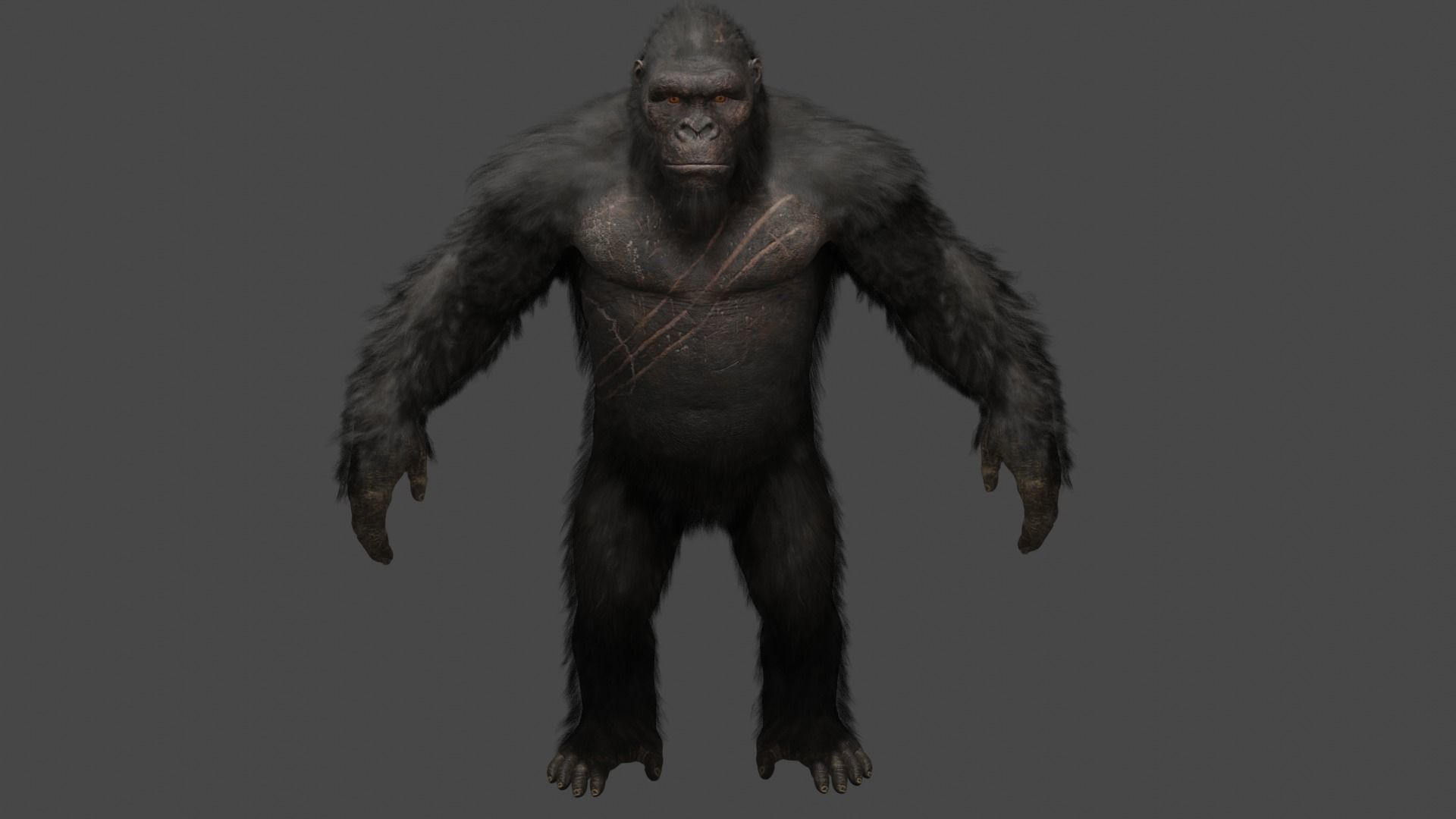 BigFoot 3D Model with Textures Big Foot  3D model_6