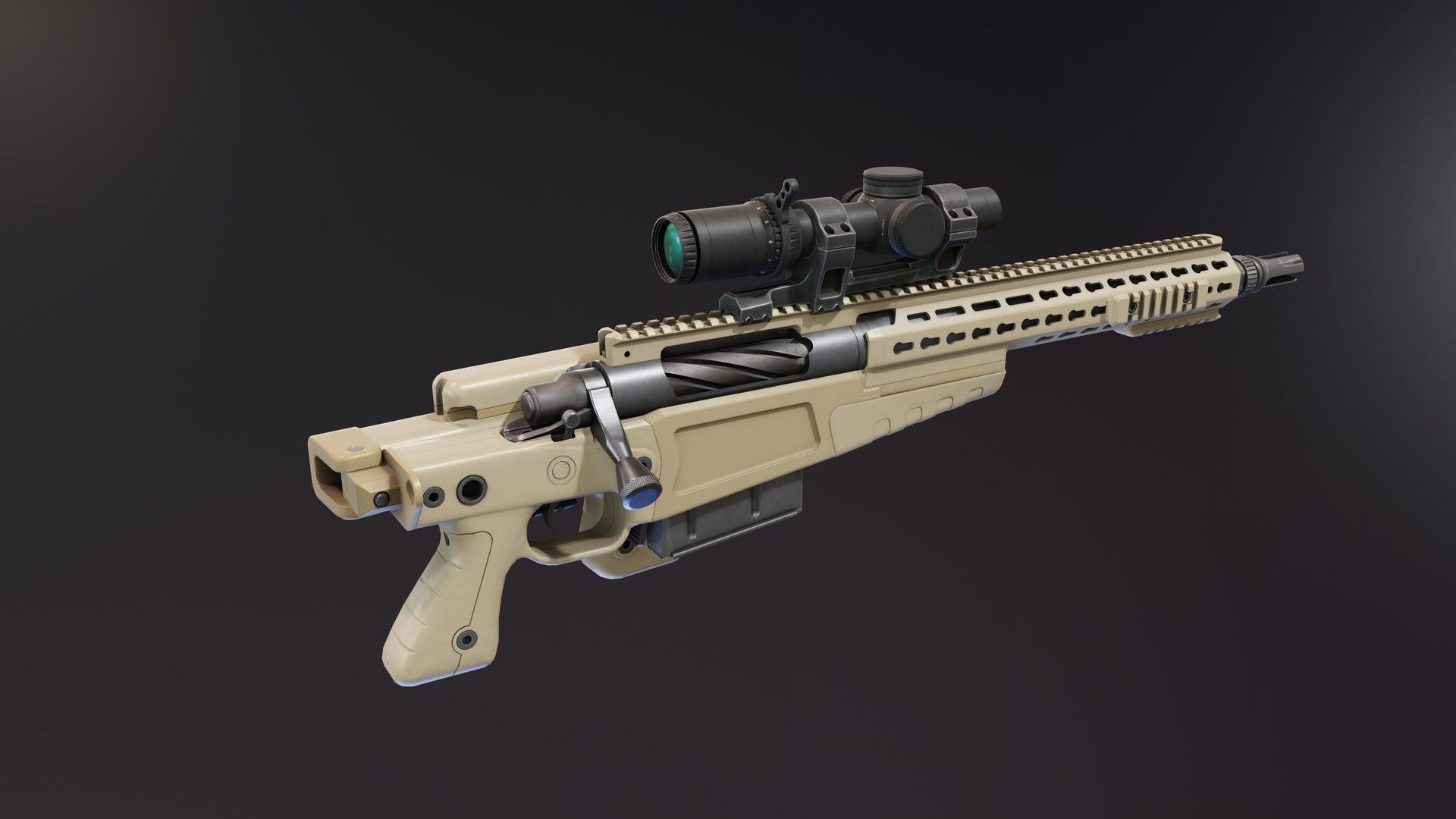 AICS MK13 Mod7 Low-poly 3D model_6
