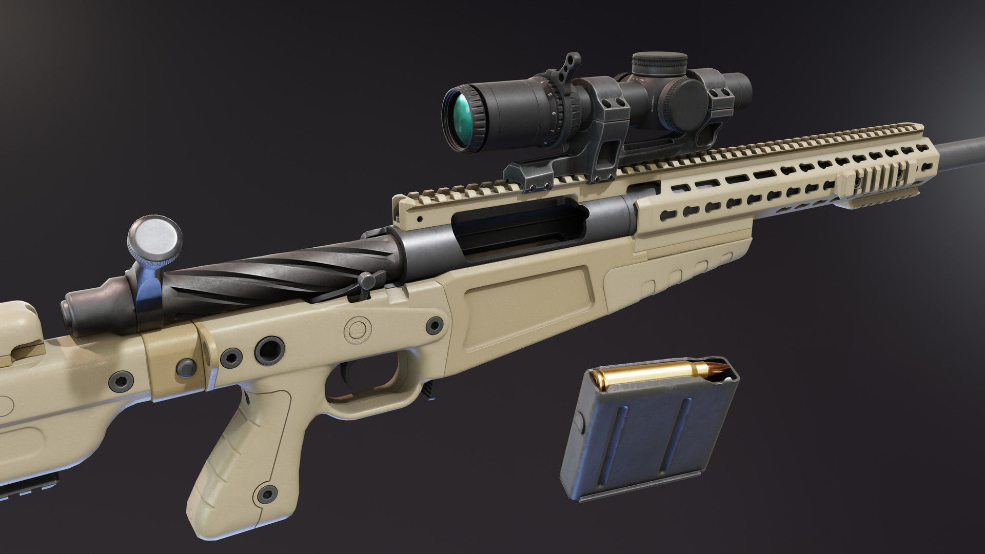 AICS MK13 Mod7 Low-poly 3D model_4