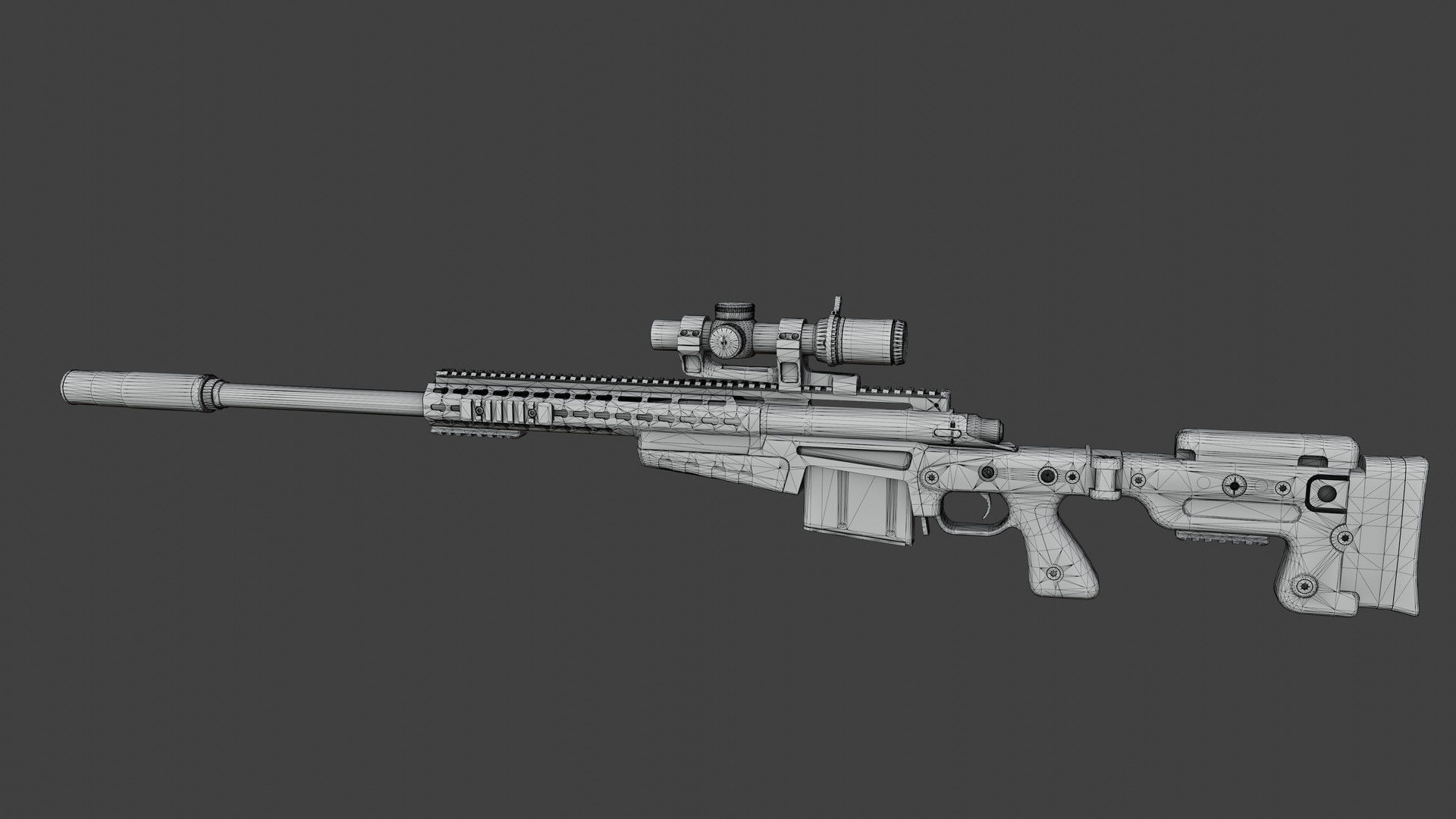 AICS MK13 Mod7 Low-poly 3D model_8