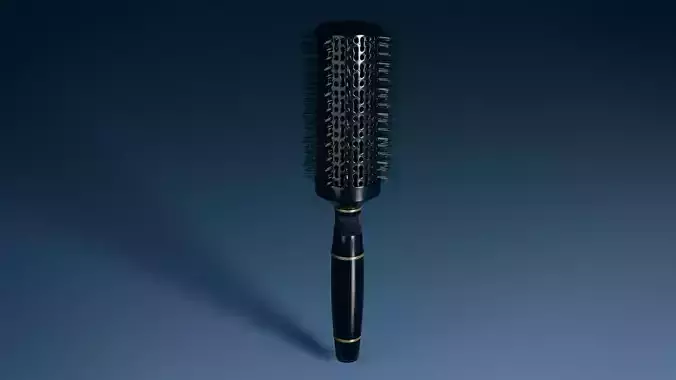 Round Hair Brush Low-poly 3D model