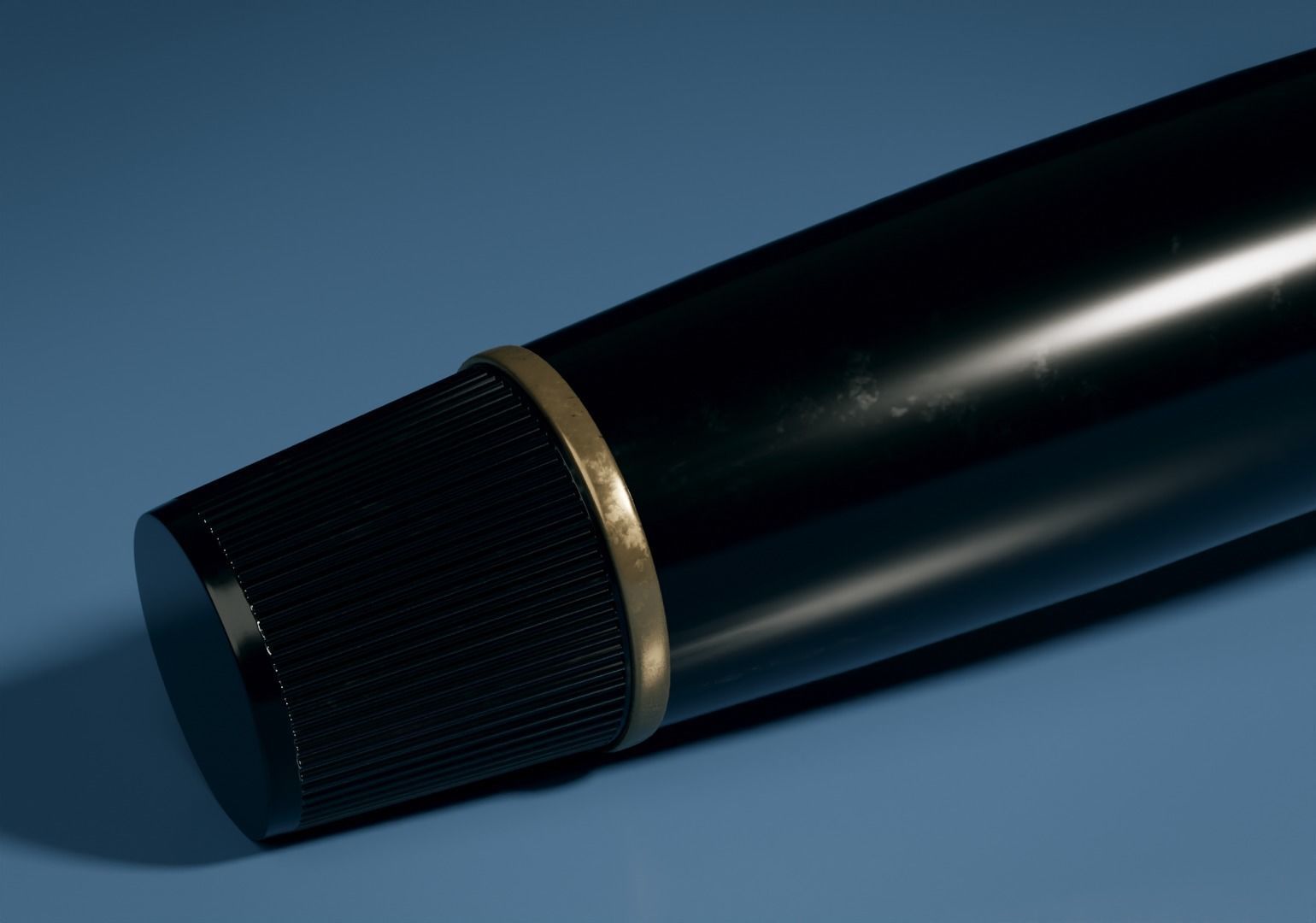 Round Hair Brush Low-poly 3D model_6