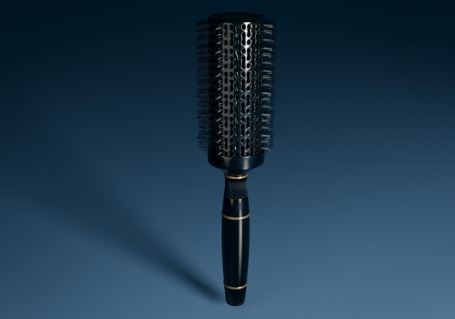 Round Hair Brush Low-poly 3D model_14