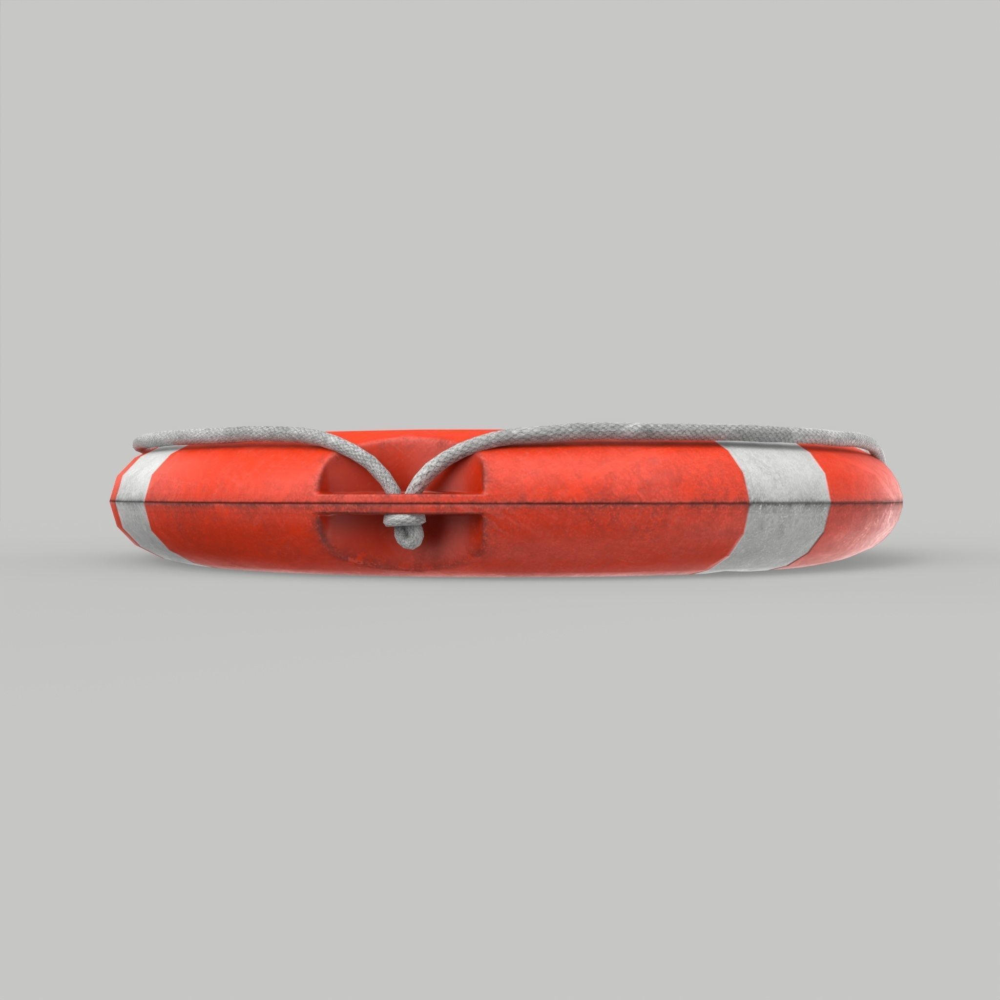 Retro Life Buoy Low Poly Low-poly 3D model_6