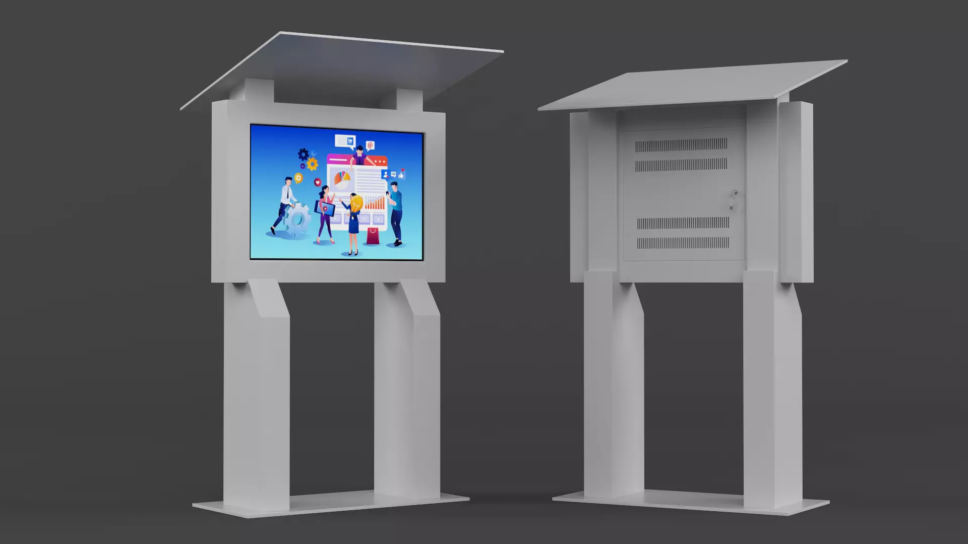Electronic Kiosk 3D model_0