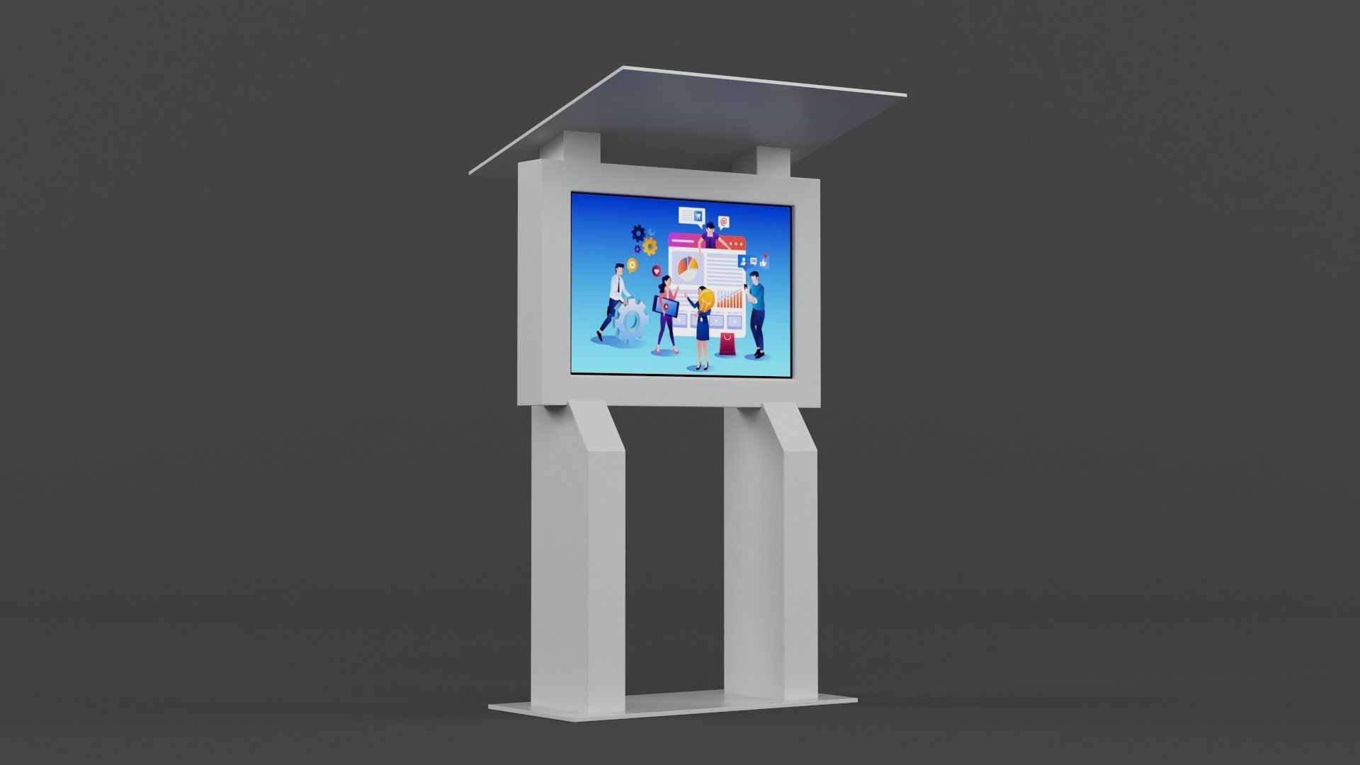 Electronic Kiosk 3D model_4