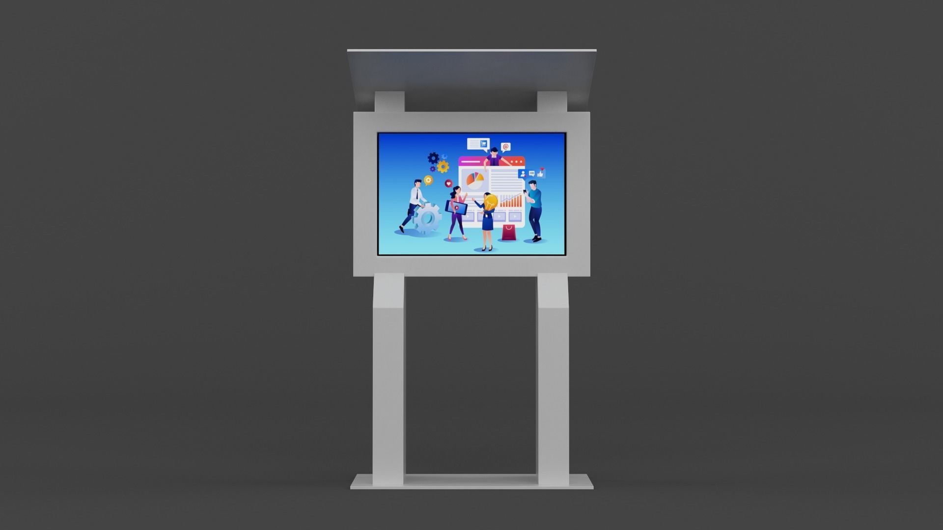 Electronic Kiosk 3D model_1