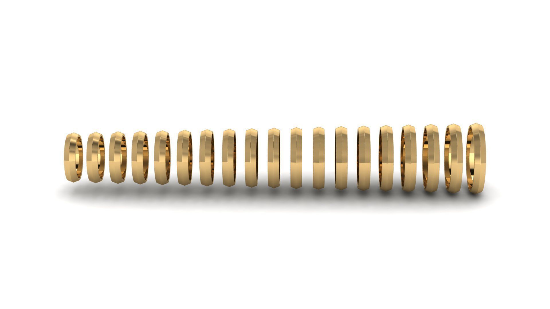 Apex profile Wedding Ring 4 mm Wide US Sizes 3D print model_5