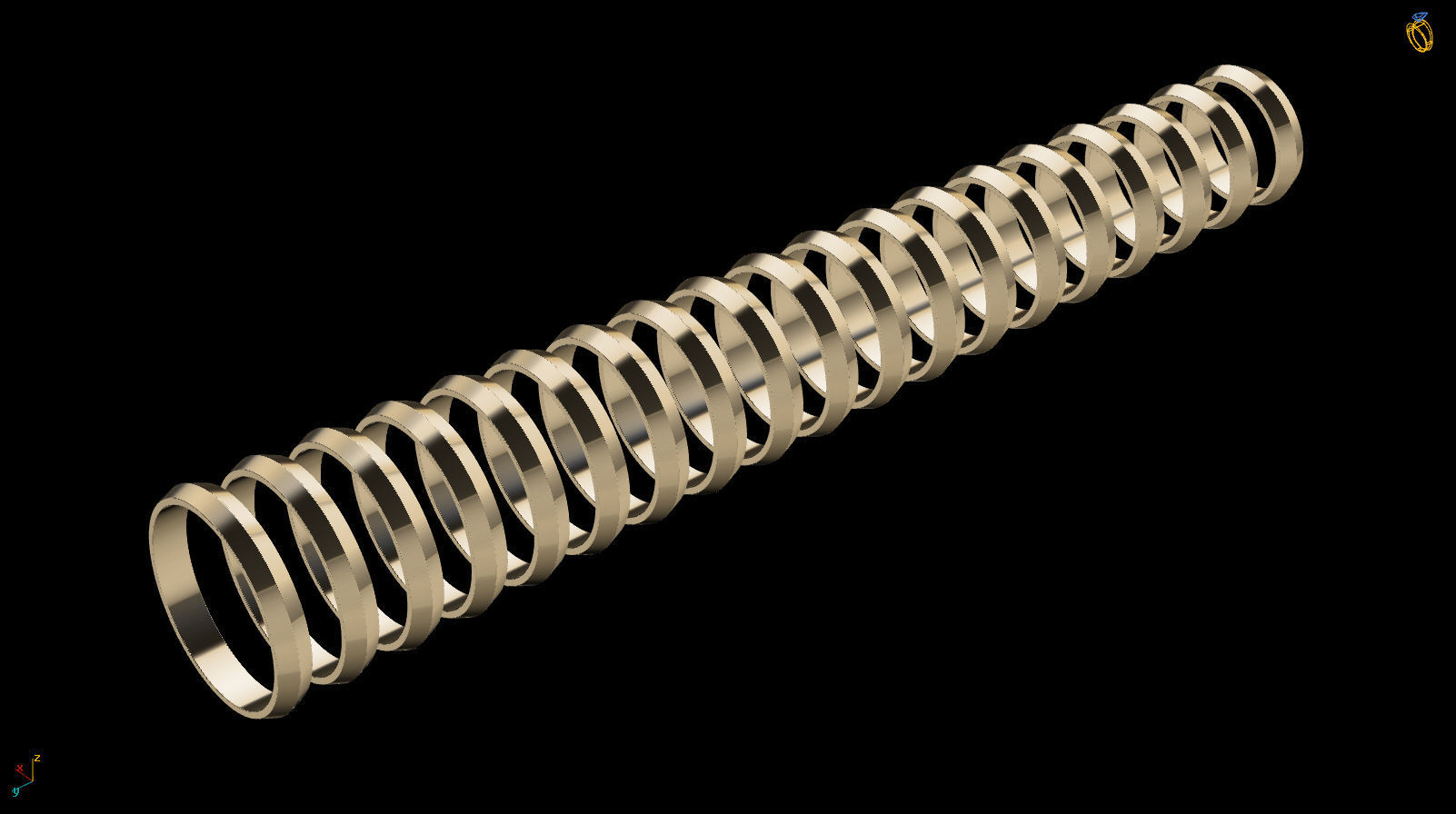 Apex profile Wedding Ring 4 mm Wide US Sizes 3D print model_18