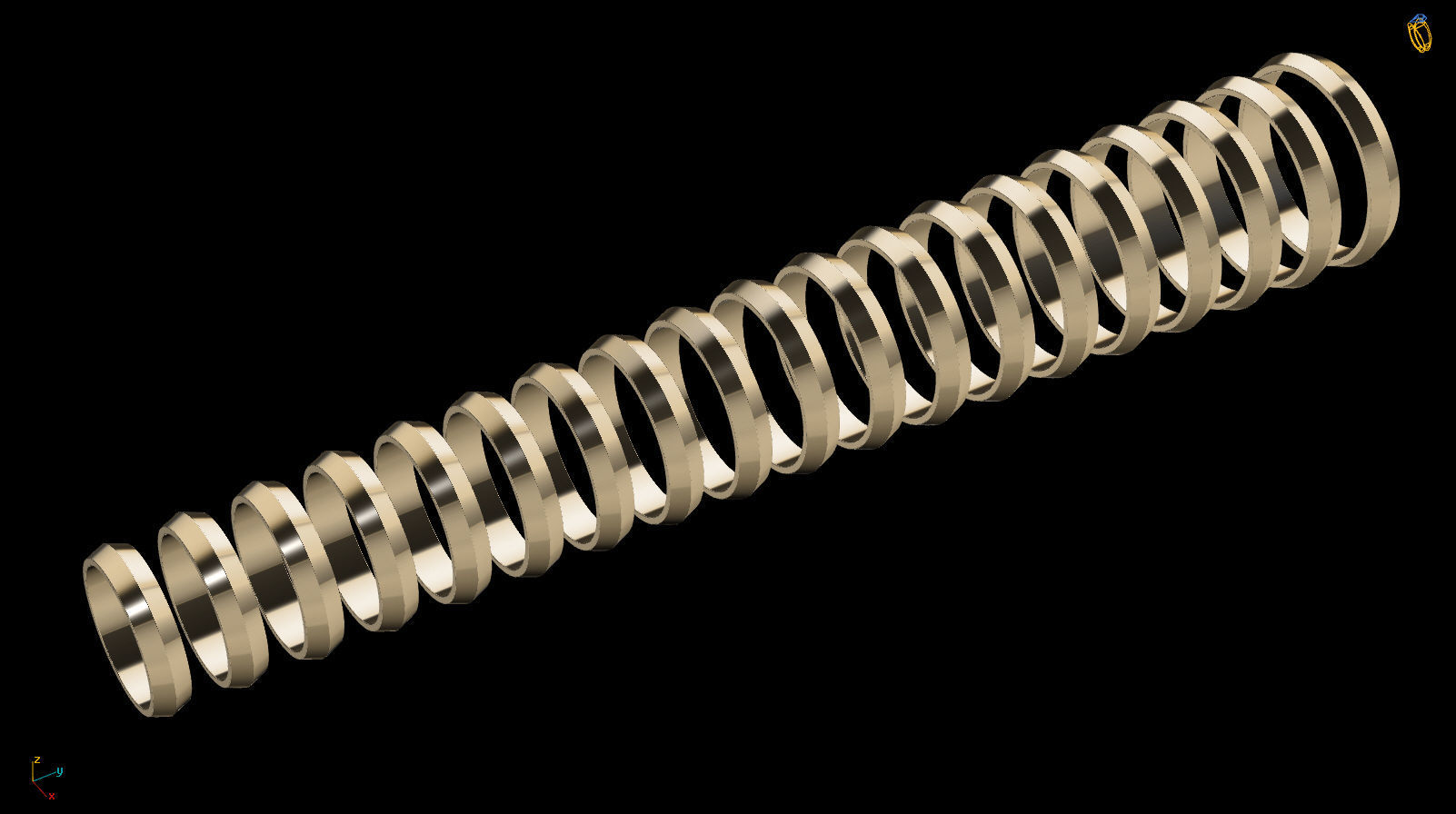 Apex profile Wedding Ring 4 mm Wide US Sizes 3D print model_17