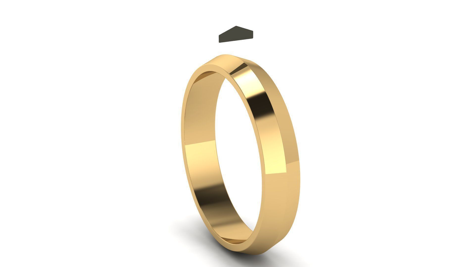 Apex profile Wedding Ring 4 mm Wide US Sizes 3D print model_1