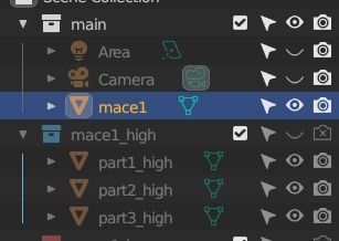 Evilish Mace Low-poly 3D model_20