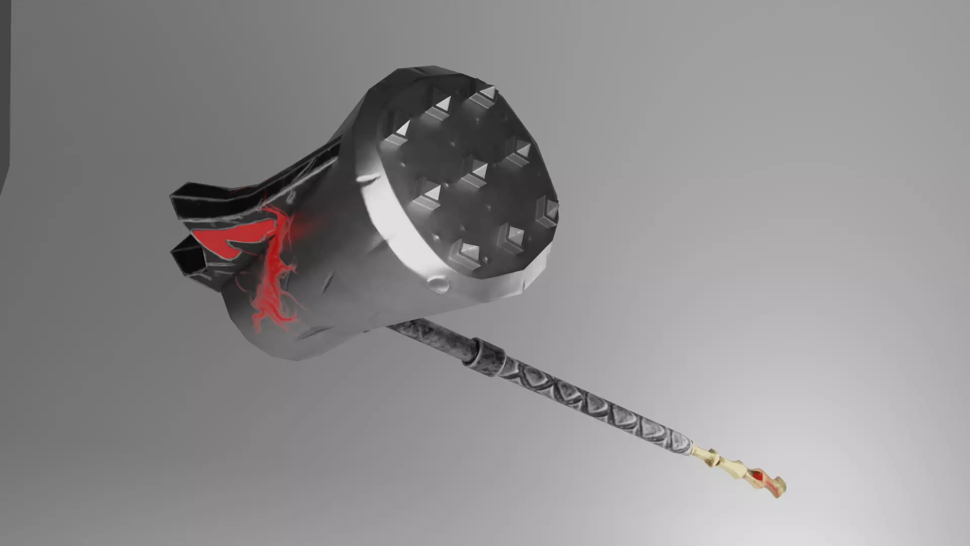 Evilish Mace Low-poly 3D model_0