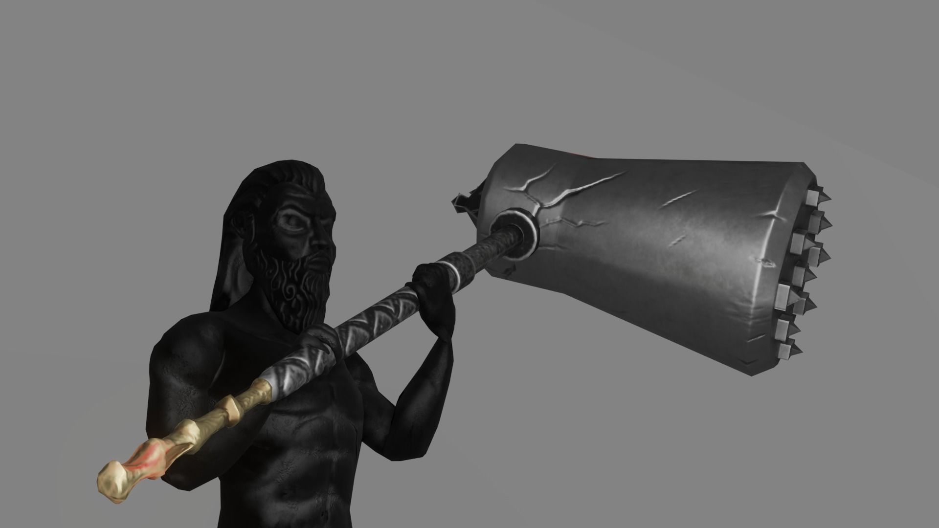 Evilish Mace Low-poly 3D model_4