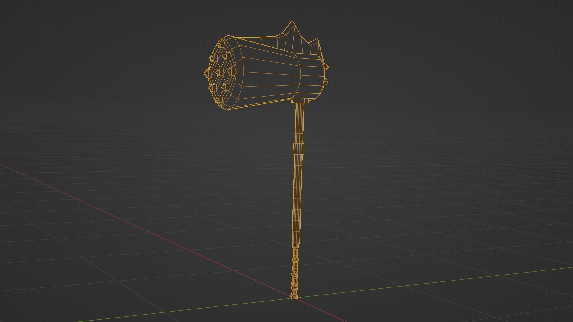 Evilish Mace Low-poly 3D model_17