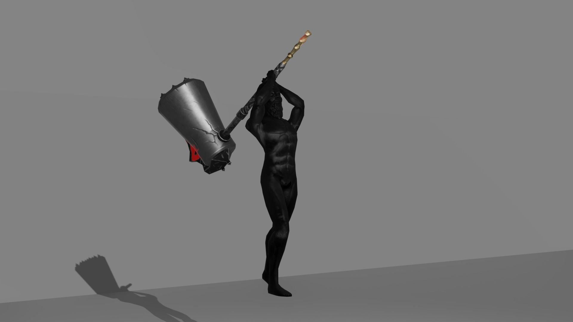 Evilish Mace Low-poly 3D model_6