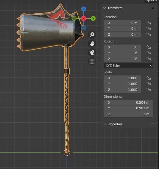 Evilish Mace Low-poly 3D model_18