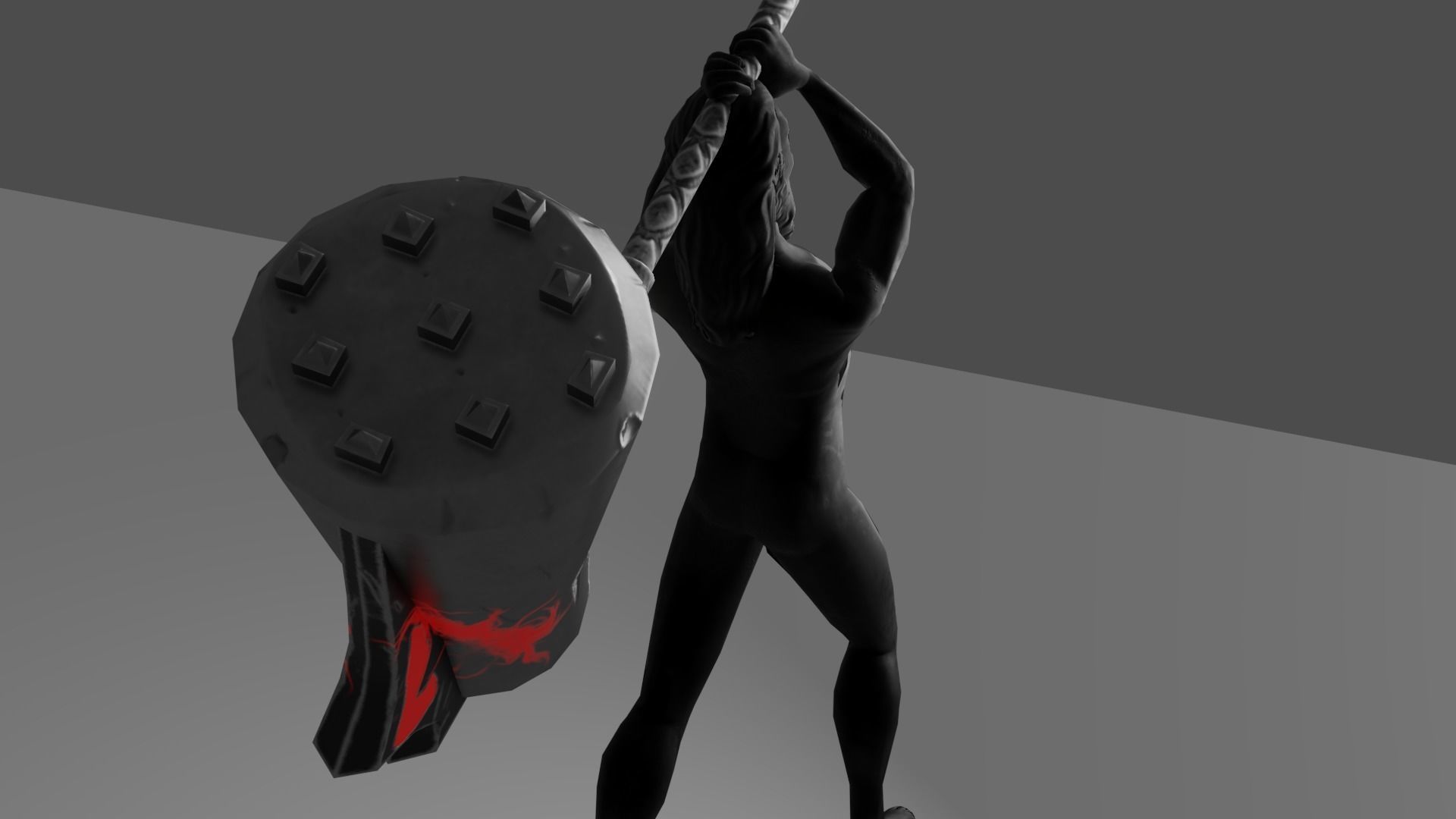 Evilish Mace Low-poly 3D model_7