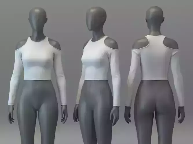 Cutout Yoga LS Top 3D model