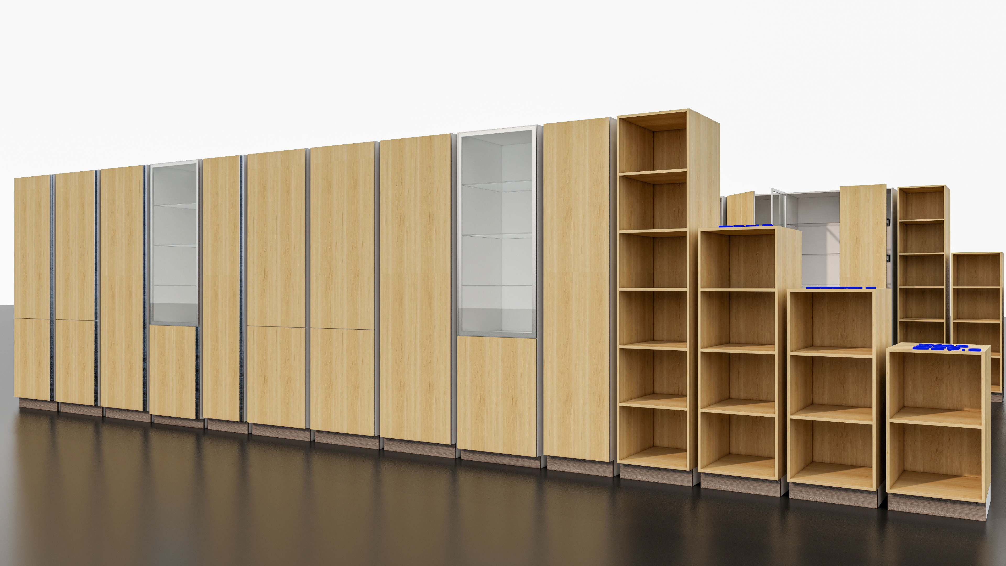 Kitchens and closets library of dynamic blocks Kitchen cabinet Low-poly 3D model_3