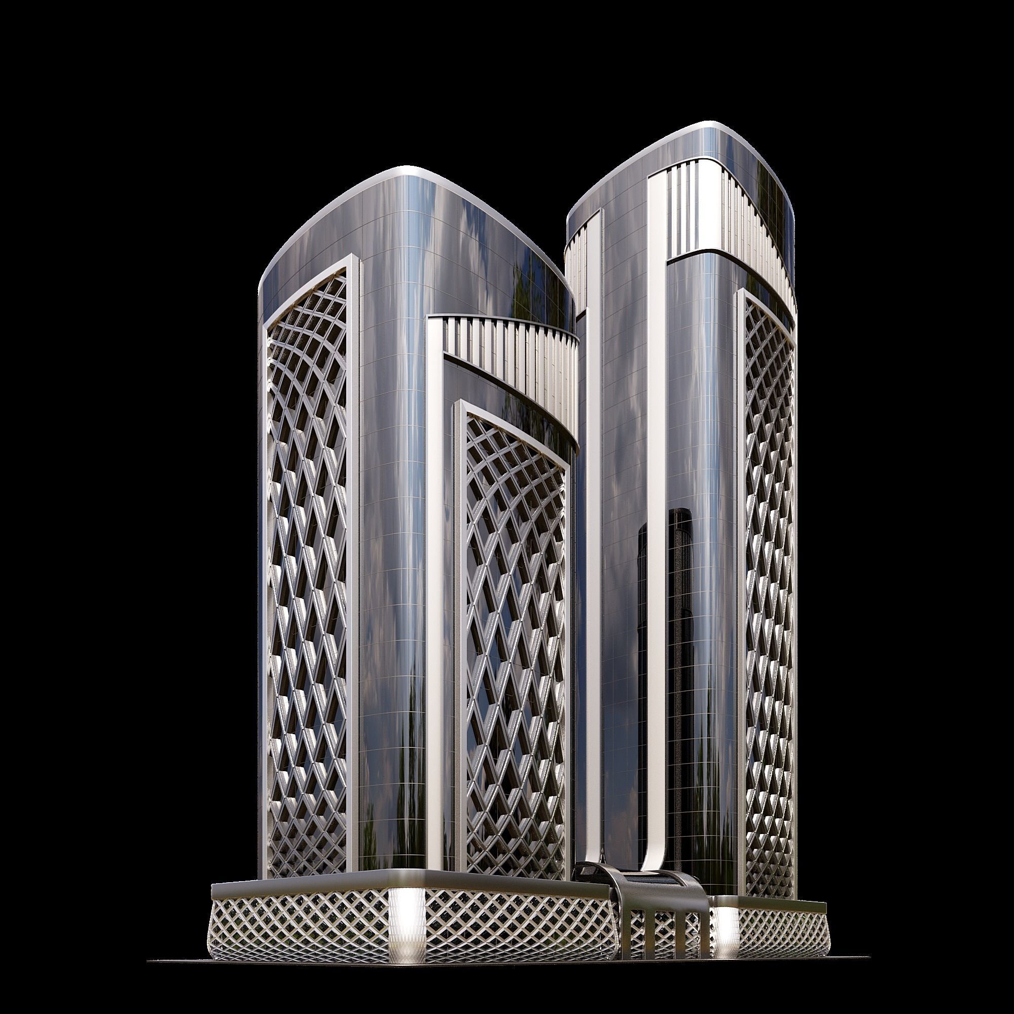 High-Rise Building 3D model_3