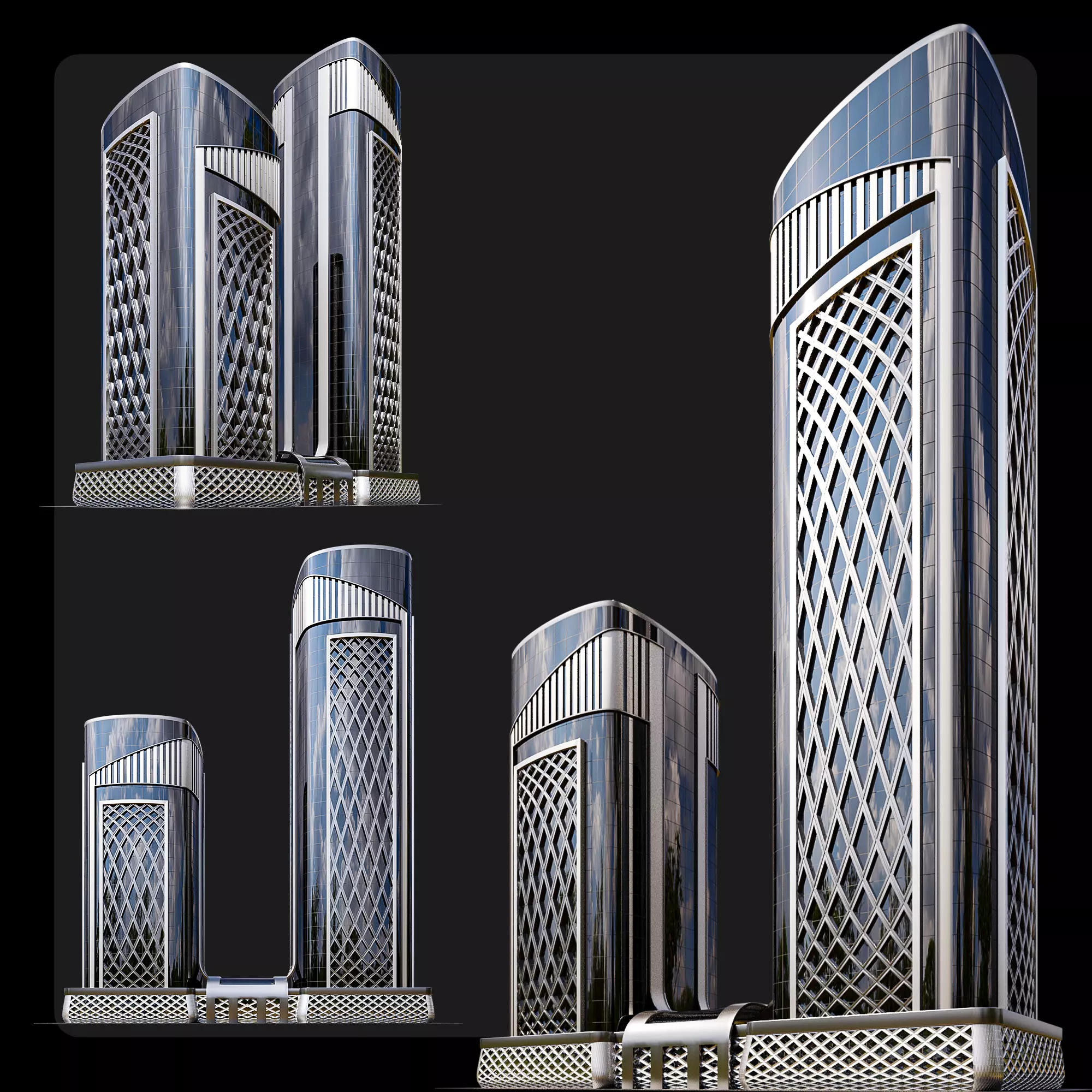 High-Rise Building 3D model_0