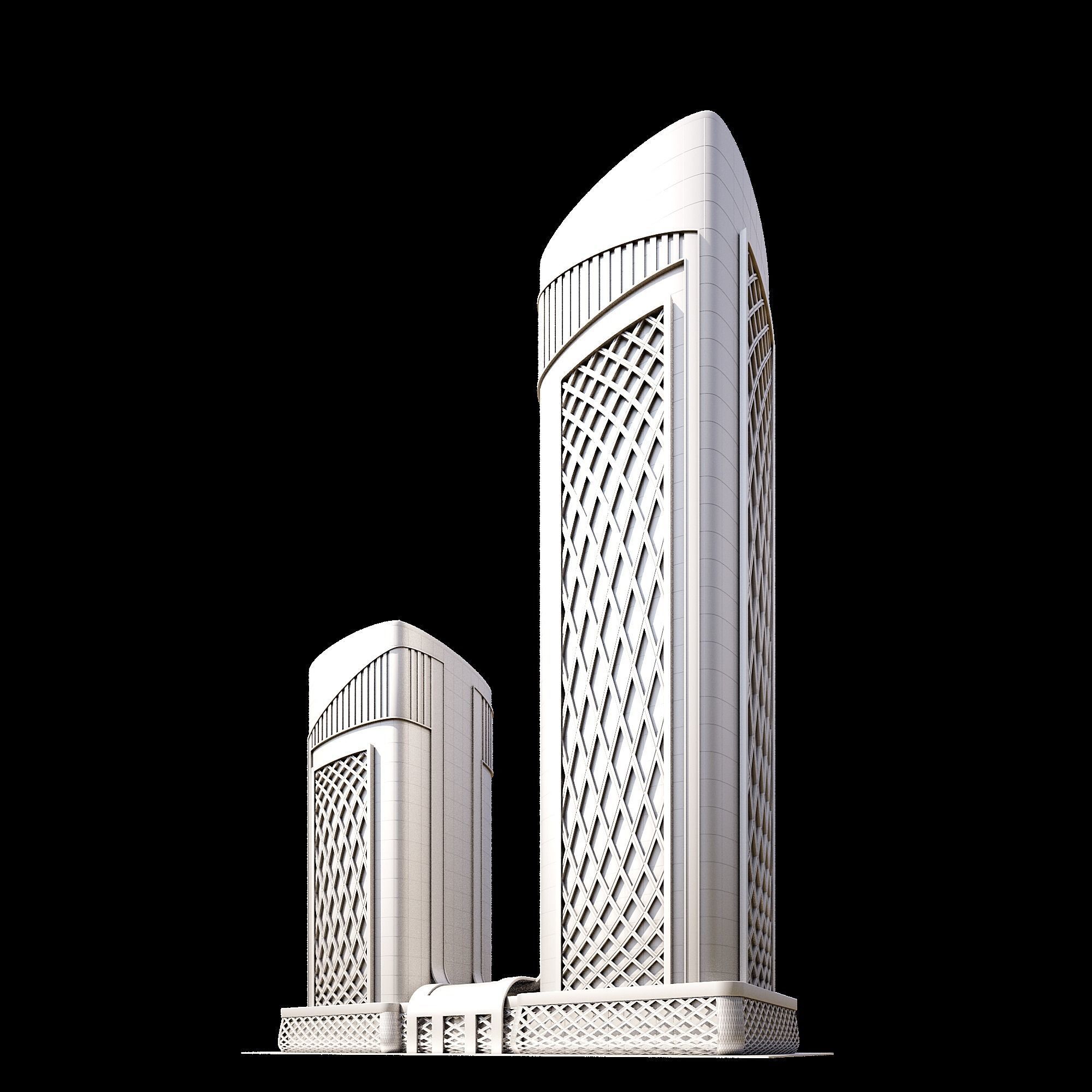 High-Rise Building 3D model_6