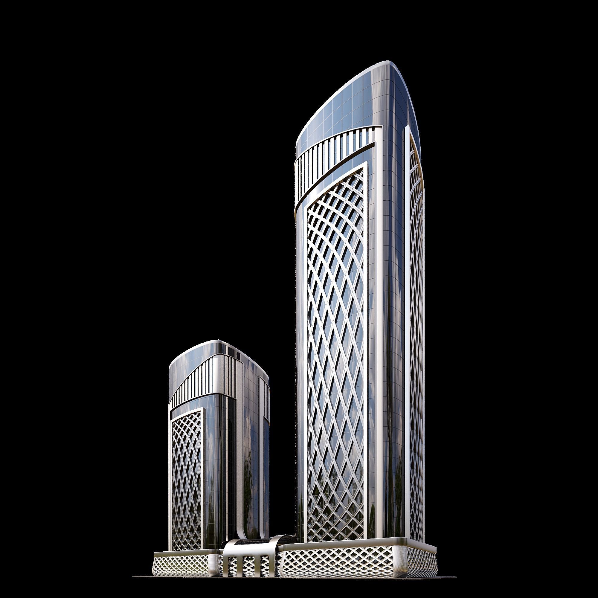 High-Rise Building 3D model_5