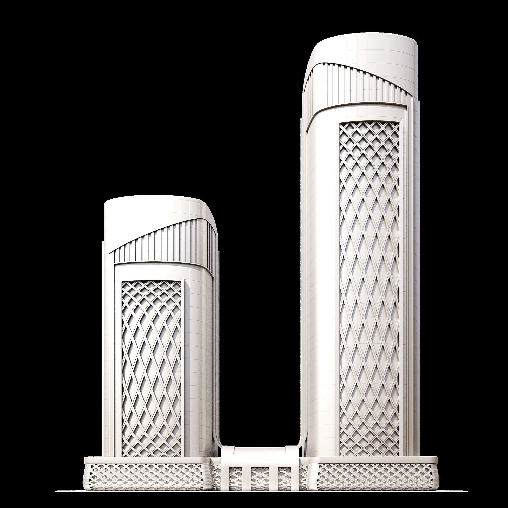 High-Rise Building 3D model_2