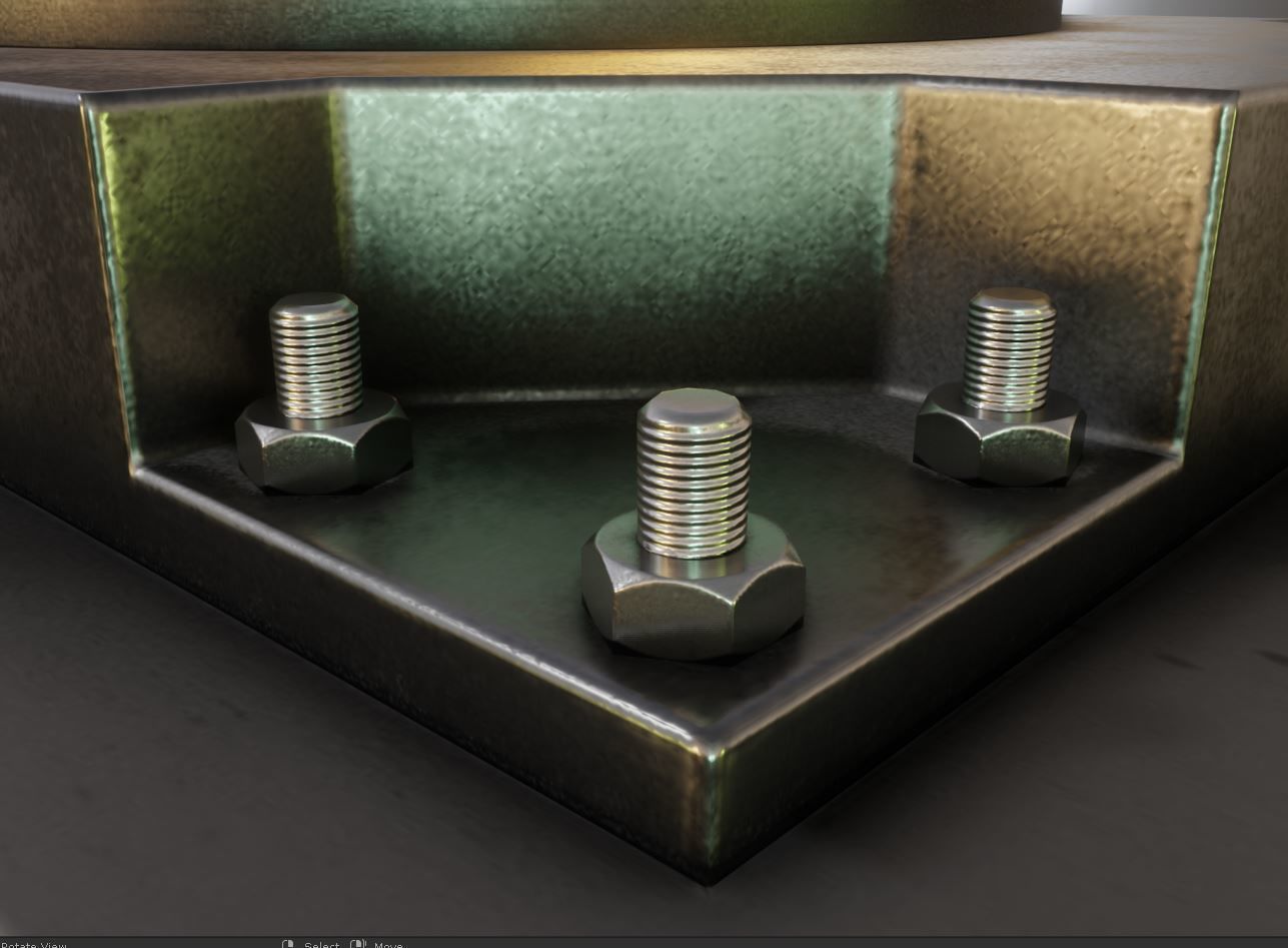 Rigged Industrial Robot Arm Alu Version Low-poly 3D model_10