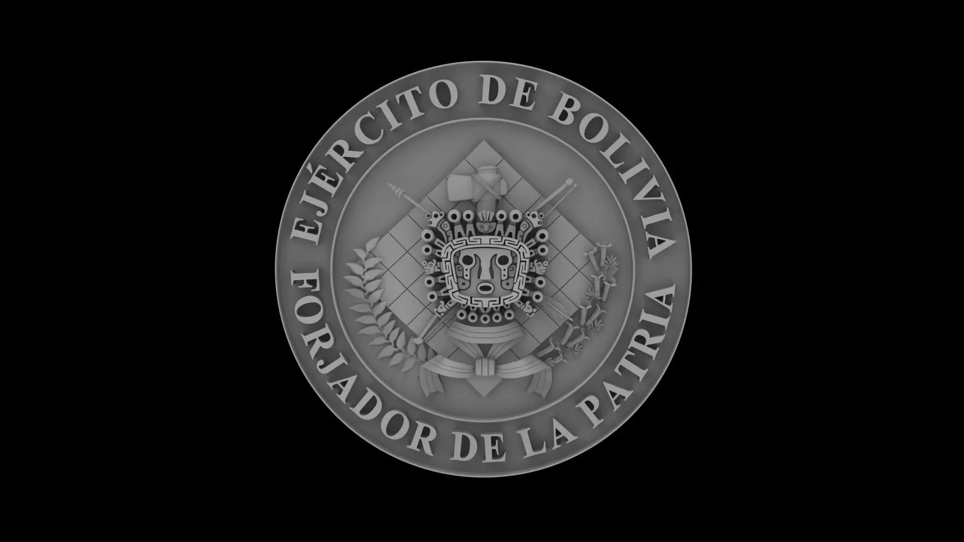 Bolivian Army Logo 3D print model