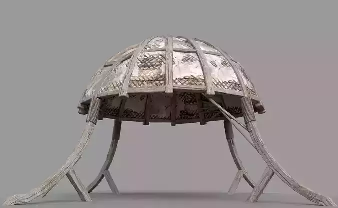 Wooden Dome Low-poly 3D model