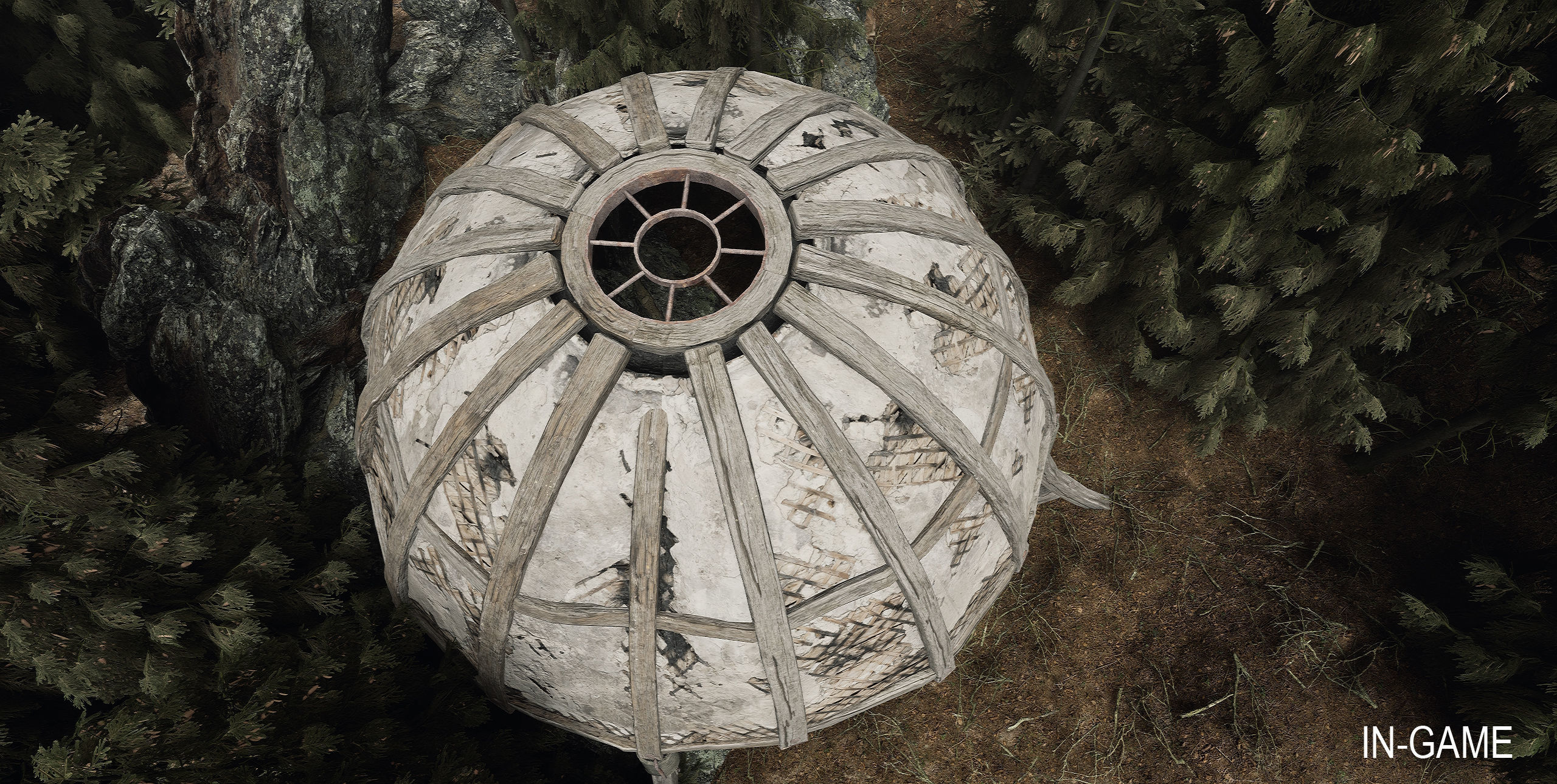 Wooden Dome Low-poly 3D model_16