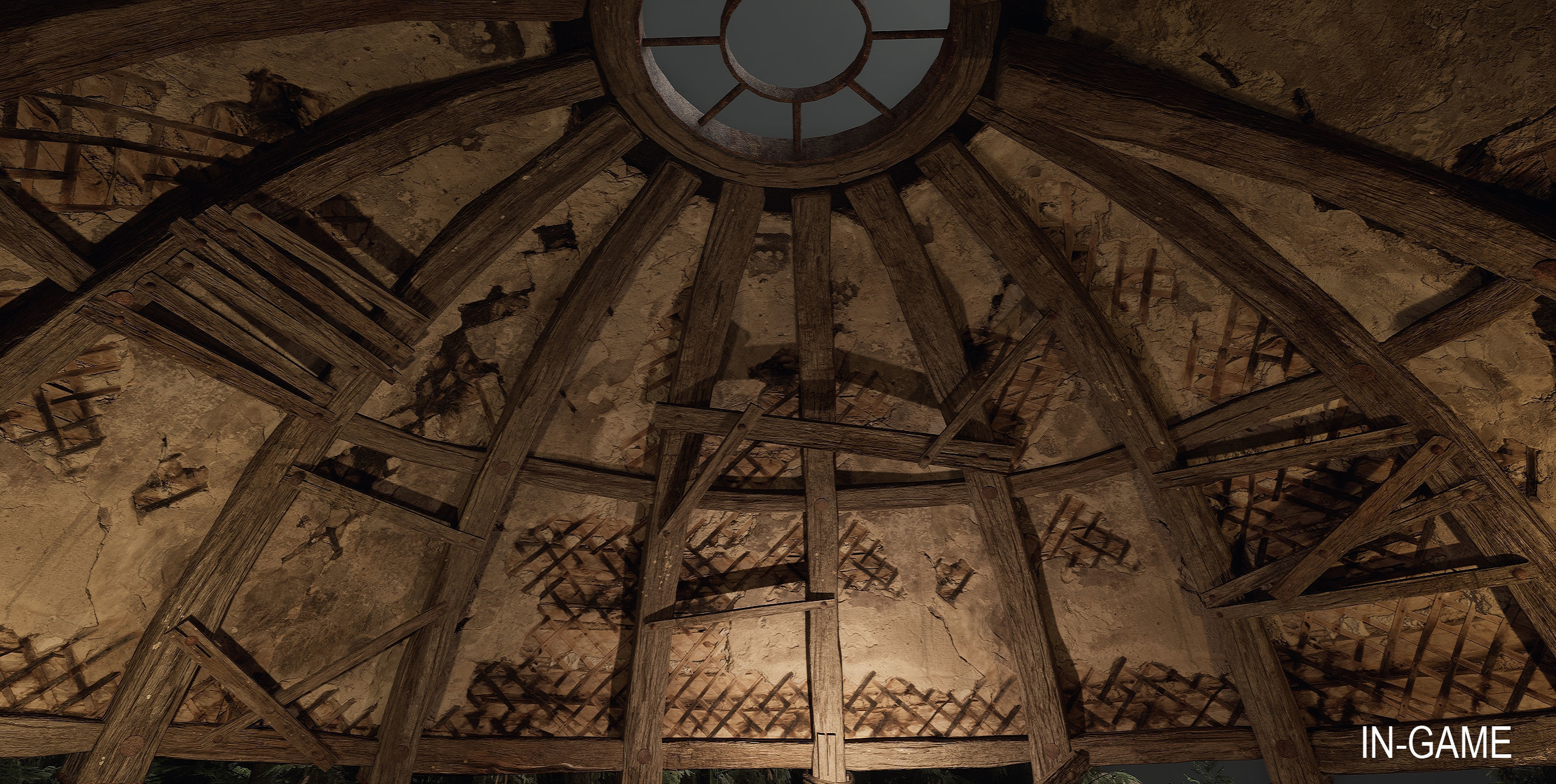 Wooden Dome Low-poly 3D model_21