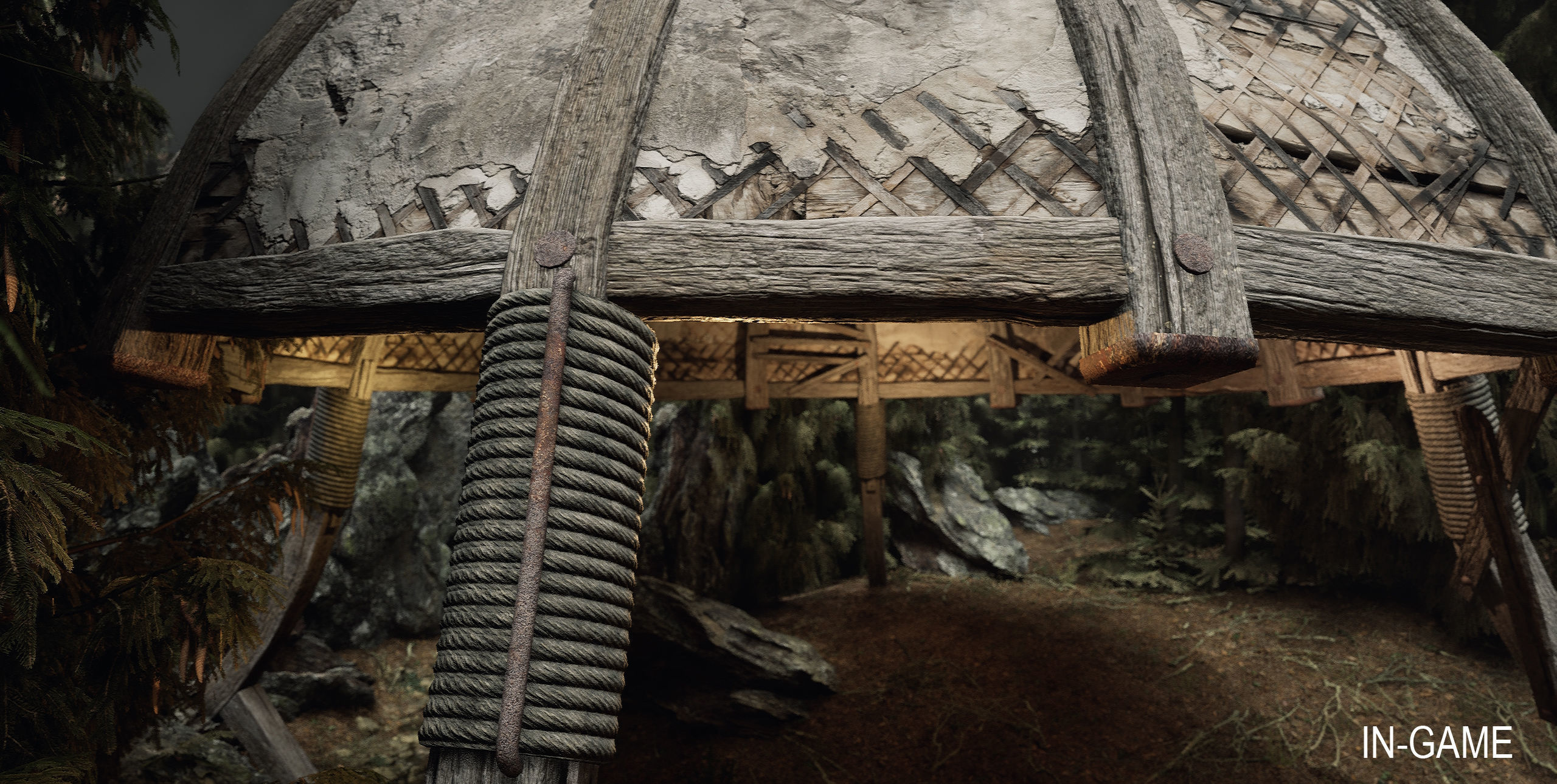 Wooden Dome Low-poly 3D model_19