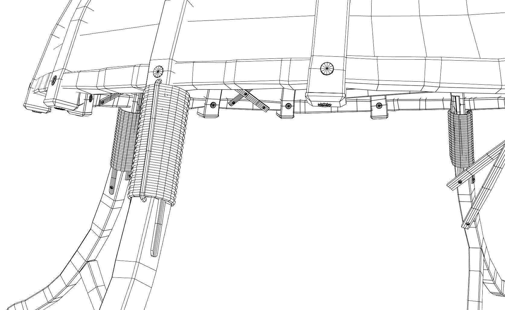 Wooden Dome Low-poly 3D model_11