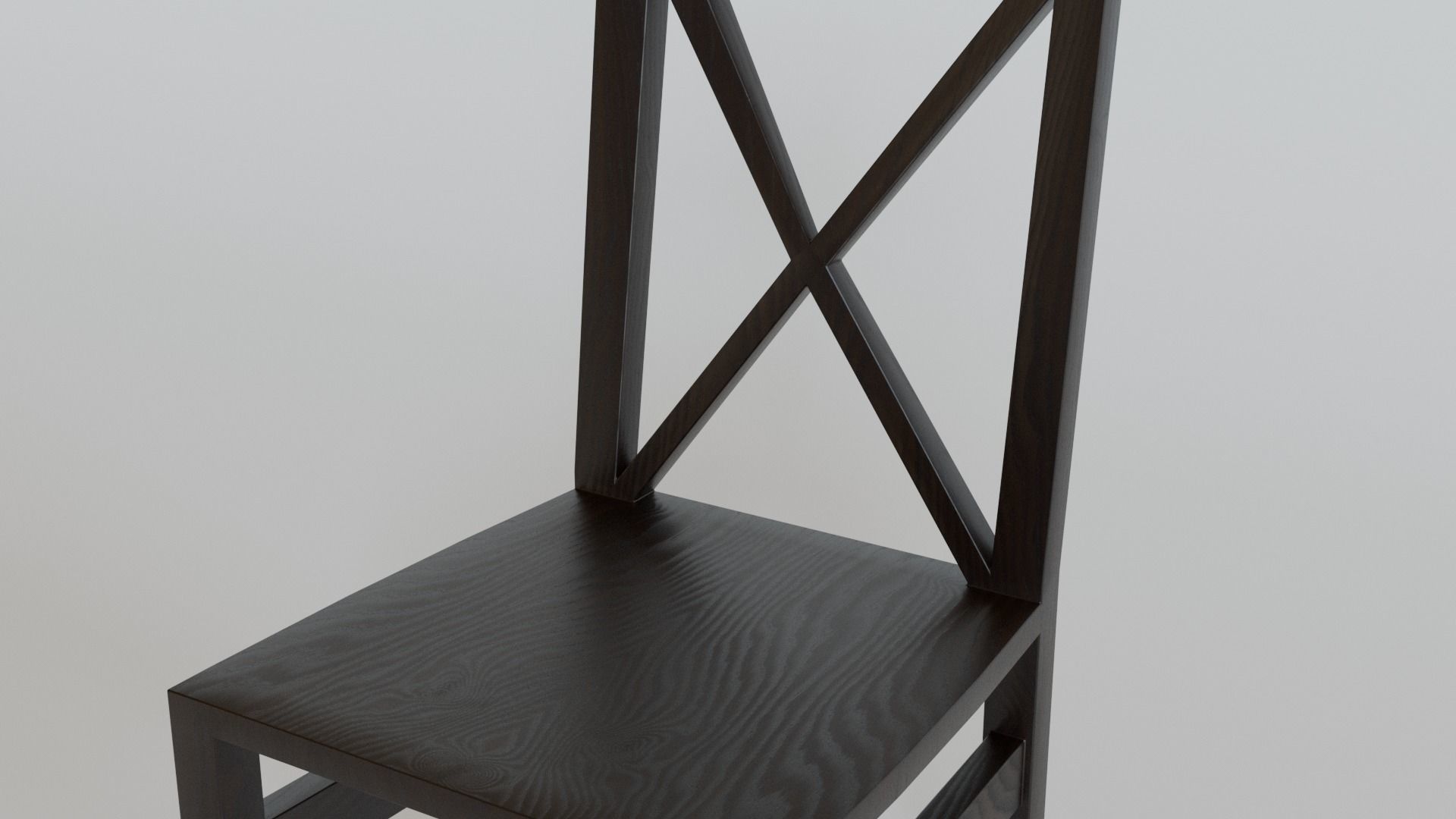 Kitchen Chair Low-poly 3D model_3