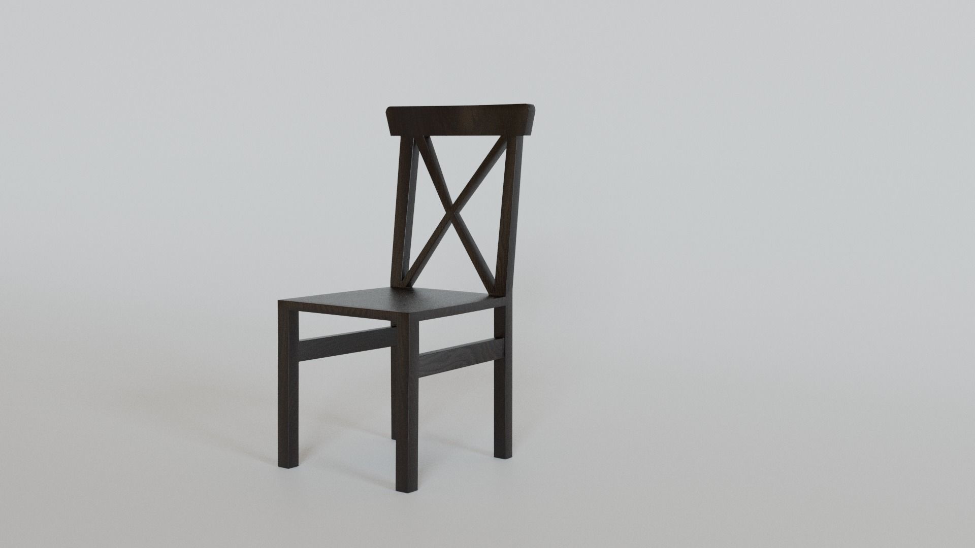 Kitchen Chair Low-poly 3D model_1