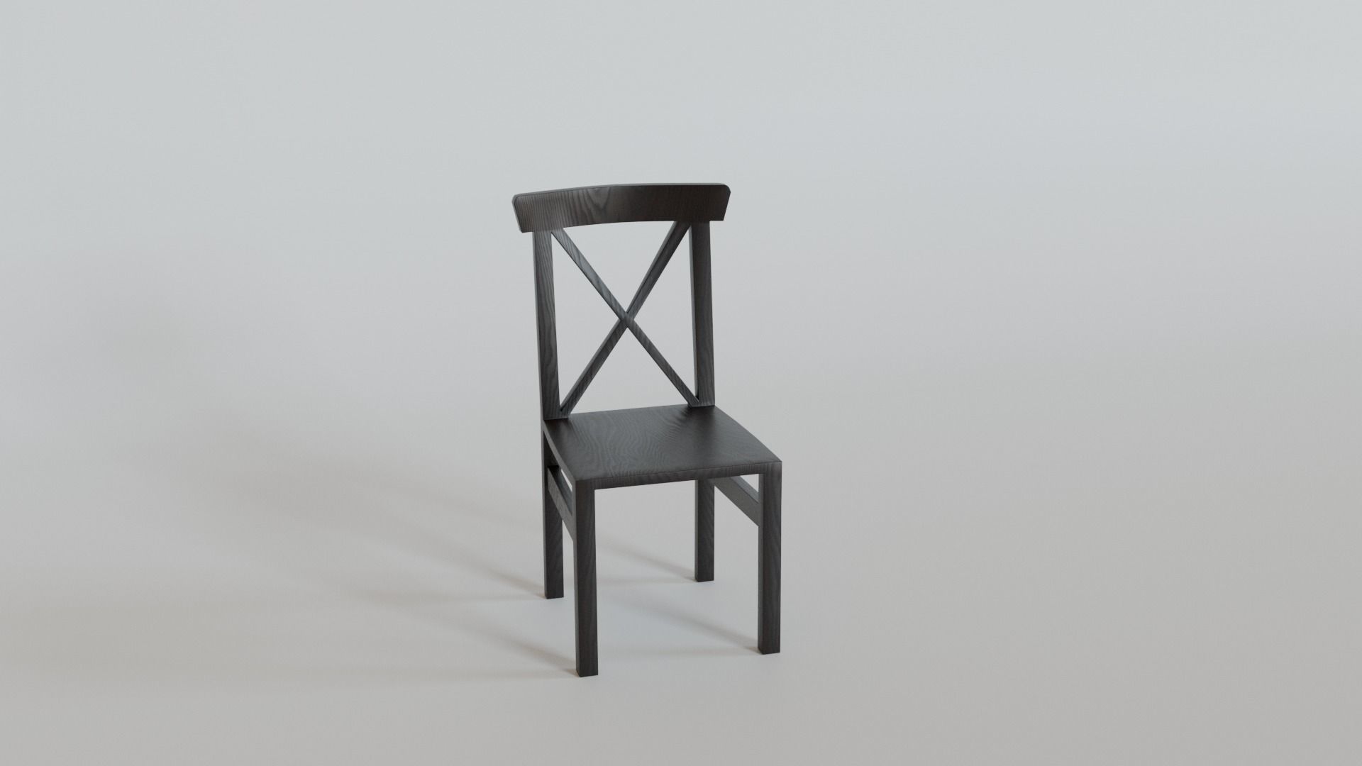 Kitchen Chair Low-poly 3D model_2