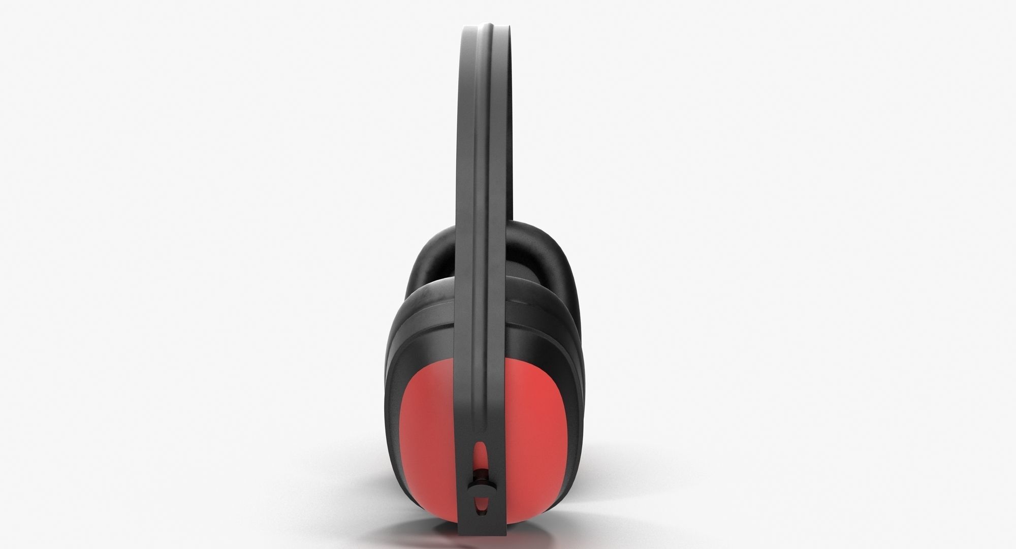 Earmuffs Red Low-poly 3D model_4